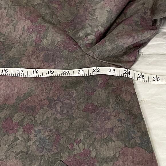 VTG London Fog Raincoat Women's 10 Dusty Floral Print Trench Coat Classic 80's - Picture 13 of 14